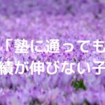 「塾に通っても成績が伸びない子」
