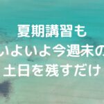 夏期講習もいよいよ今週末の土日を残すだけ