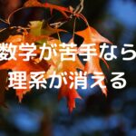 数学が苦手なら理系が消える。英語が苦手なら高偏差値大が消える。