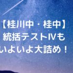 【桂川中・桂中】統括テストⅣ（学年末テスト）もいよいよ大詰め！
