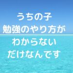 「うちの子、勉強のやり方がわからないだけなんです」