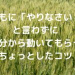 子どもに「やりなさい！」と言わずに、自分から動いてもらうちょっとしたコツ