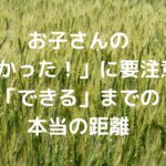 お子さんの「わかった！」に要注意？「できる」までの本当の距離
